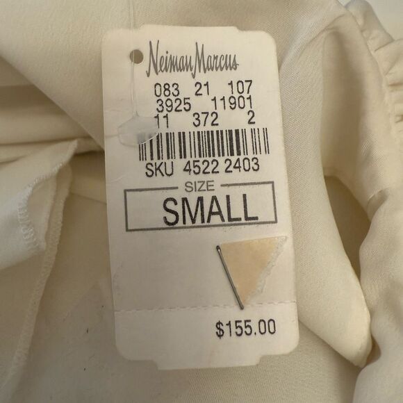 NWT Robbi & Nikki Button Front Ruffle Trim Sleeveless Blouse Cream Small - Picture 6 of 6